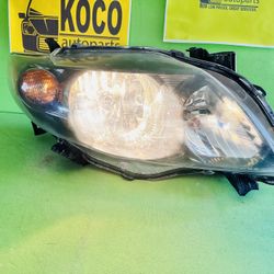 2009 2010 TOYOTA COROLLA CE LE XLE HALOGEN HEADLIGHT RIGHT PASSENGER SIDE BLACK TESTED!!!