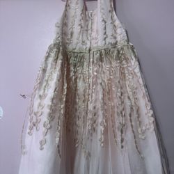 Ivory, Pink and Gold dress