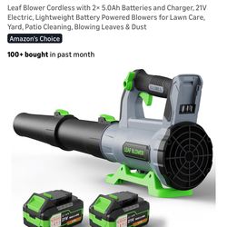 Brand New Cordless Leaf Blower w/ 2 Batteries & Charger (21V)