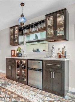 Dry Bar Cabinets and Counter
