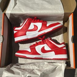 Nike Dunk Low Retro Casual , Red, Size 11 M