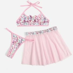 SEXY 3 Piece Heart Print Lingerie Set *NEW*