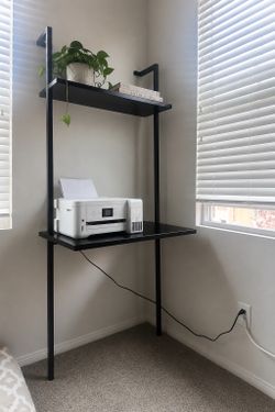 CB2 Stairway Black Wall Mounted Desk / Shelf – Excellent Condition