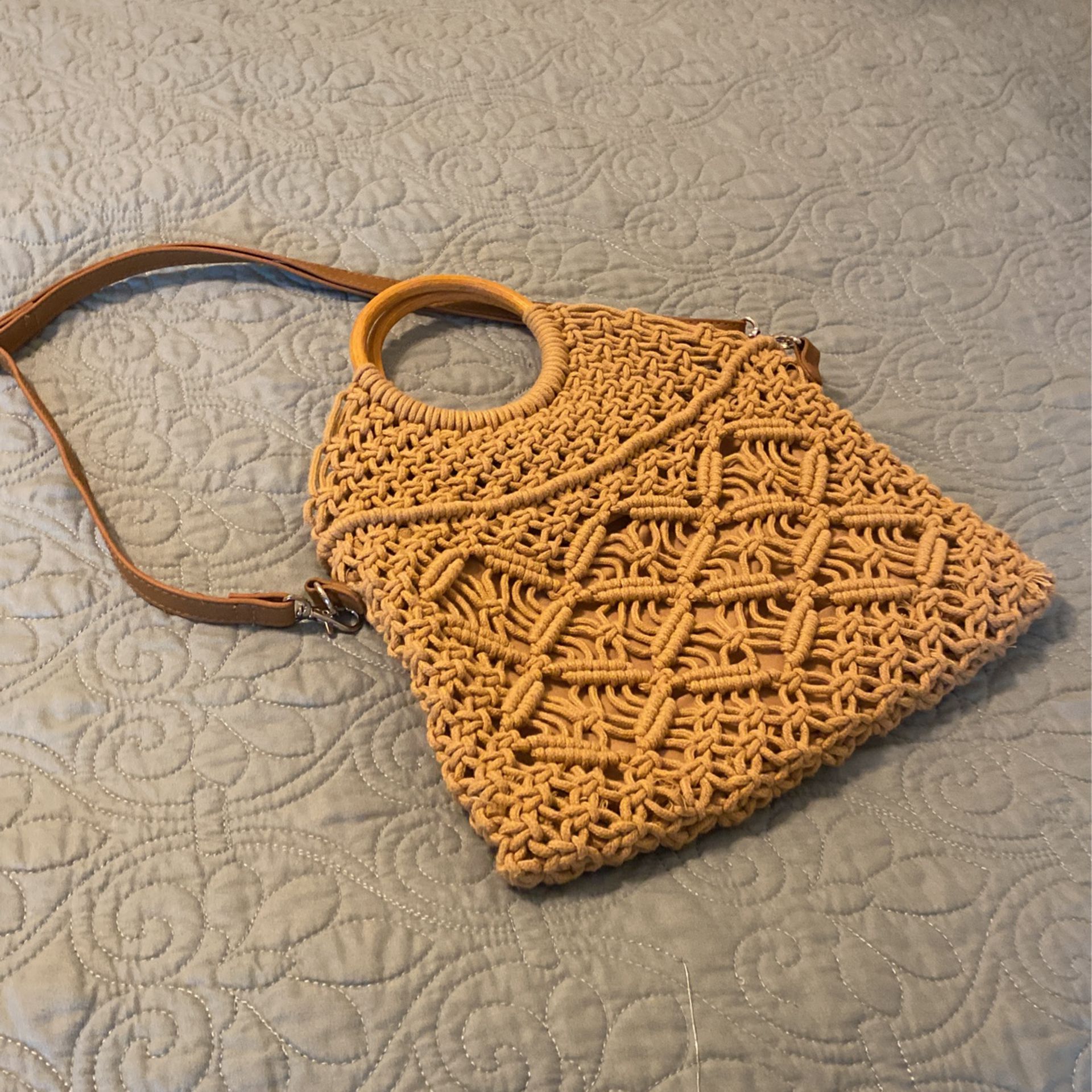 Summer Purse With Detachable Strap-natural Color