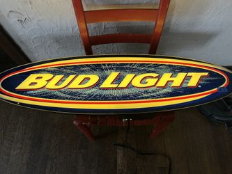 Vintage Bud Light Sign Lights Up