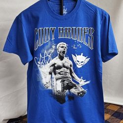 Men's WWE T-Shirt original Cody Rhodes Size Medium Blue (2)