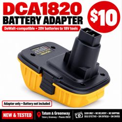 DCA1820 Battery Adapter for DeWalt 20V to 18V Tools – New & Tested