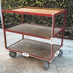 Metal Tool Cart 36” x 33” x 22”