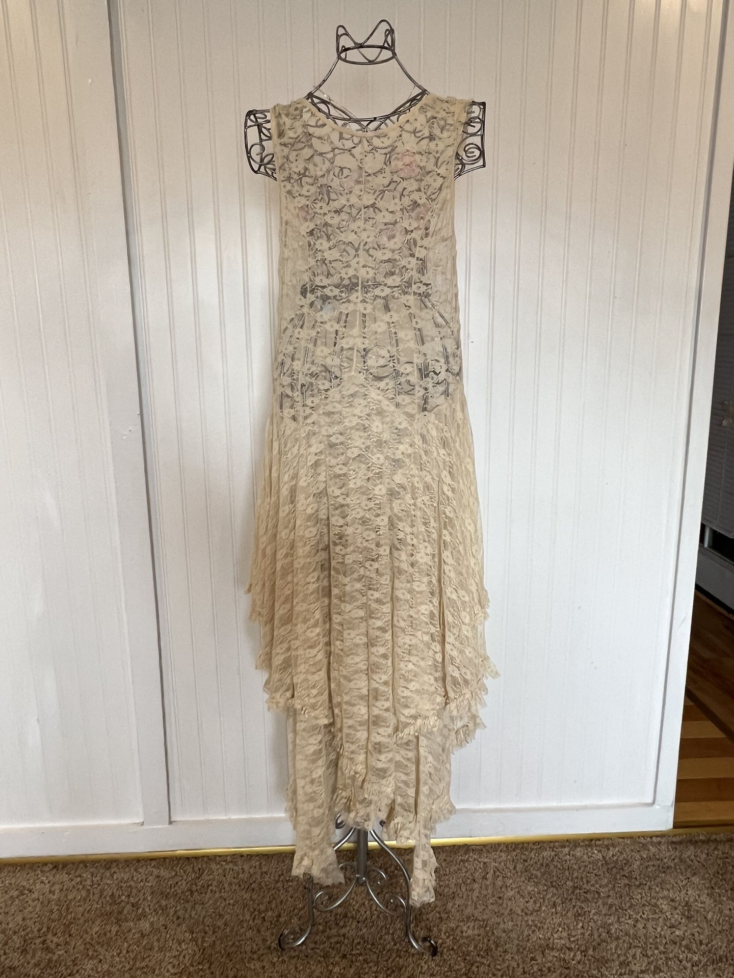 Fashion Long Lace Dress Steampunk Gothic size L/G  INTIMATELY