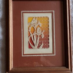 Vintage 8x10 Framed 1980s "Iris" By David Allgood Embossed Serigraph 