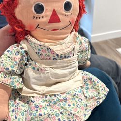 Raggedy Ann Doll Old Antique 