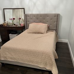 Full size bed frame/headboard