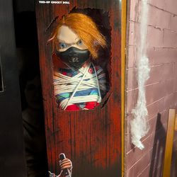 Tied up Chucky doll