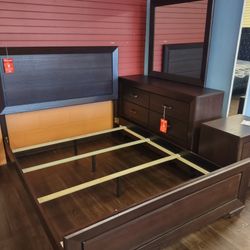 Queen Bed Frame Dresser Mirror And Nightstand