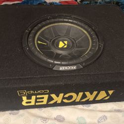 AKICKER - CompC 10" Single-Voice-Coil 4-Ohm Loaded Subwoofer Enclosure - Black