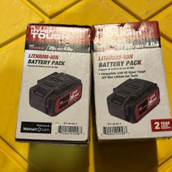 2 Hyper Tough drill Batteries 