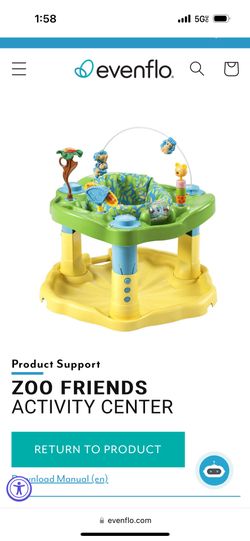 Evenflo Baby Exersaucer Open Box Like New 