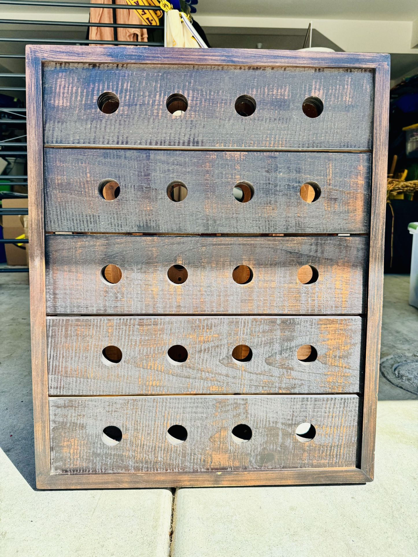 Solid Wood Folding Wine Rack – Holds 40 Bottles