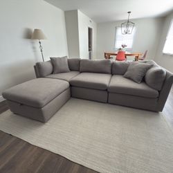 Large Sectional Sofa Couch Ottoman