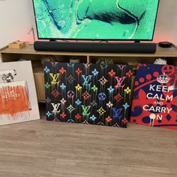 LV, Hermes, Keep Calm And Carry On Canvas Paintings 