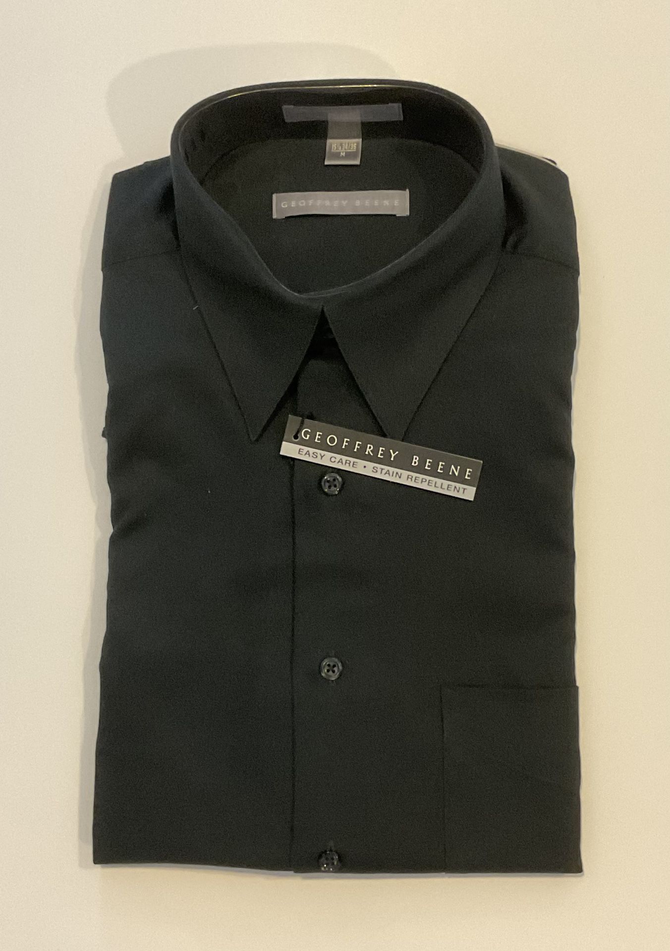 NWT Geoffrey Beene Men’s Black Long Sleeve Dress Shirt