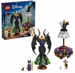 Lego Disney Villains Princess Maleficent’s Cruella De Vil’s Dresses 43262 NEW