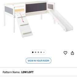 Loft Kid’s Twin Size Bed With Ladder And Slide
