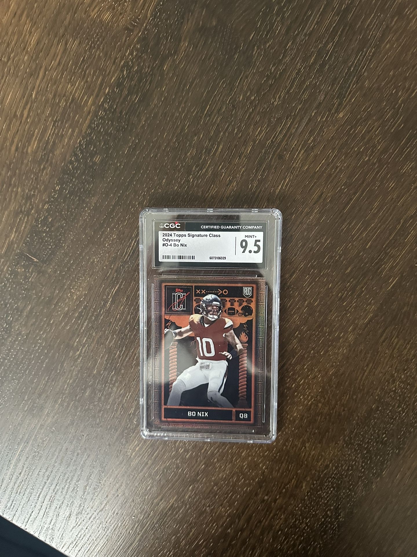 Rookie 2024 Topps Signature Class Odyssey #0-4 Bo Nix CGC Graded 9.5 Case Hit