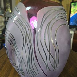 Purple Art Glass Vase