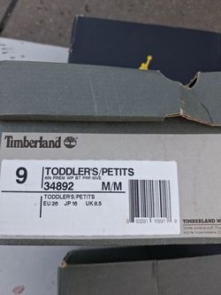 Timberland 6-Inch Waterproof Toddler Boots Size 9