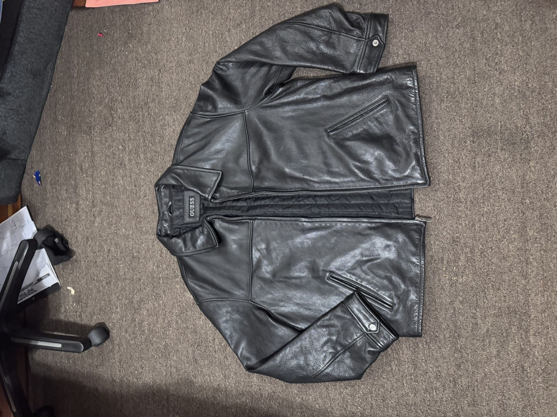 REAL LEATHER GUESS COAT