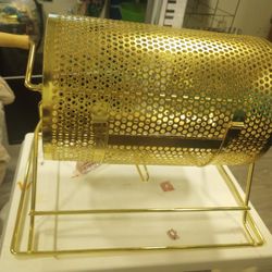 Brass Plated Metal Raffle Drum