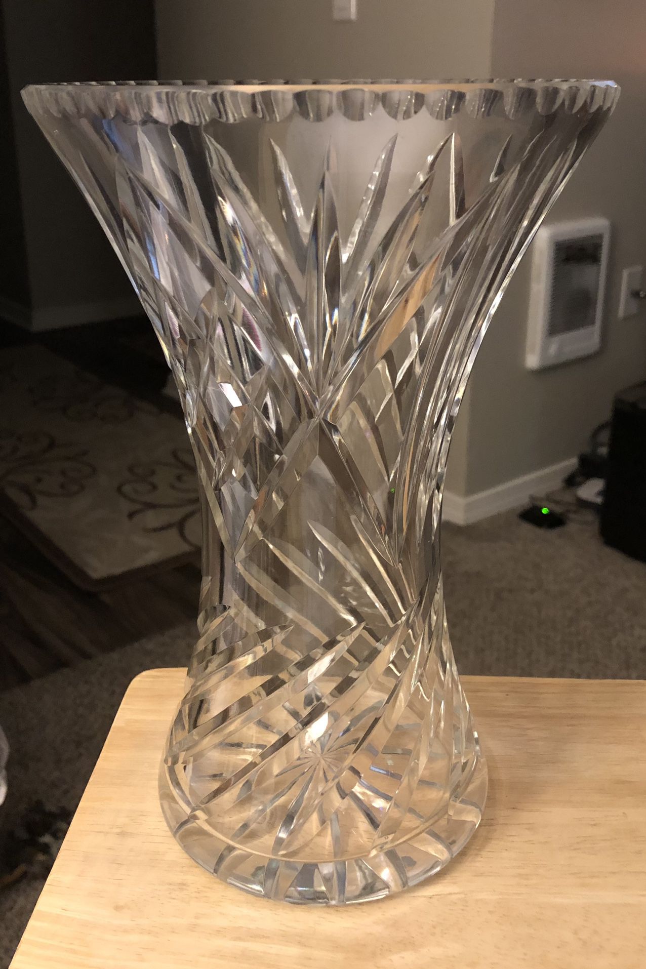 Lead Crystal Cut Vase