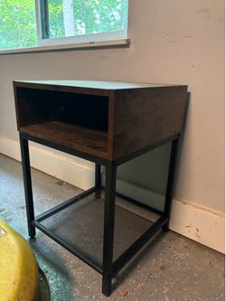 Wood side table