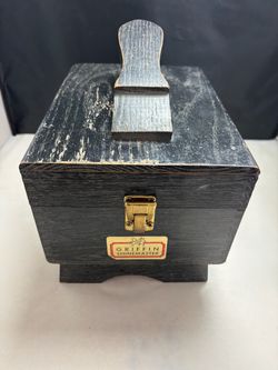 Griffin Shinemaster 1950’s Shoe Shine Oak Box