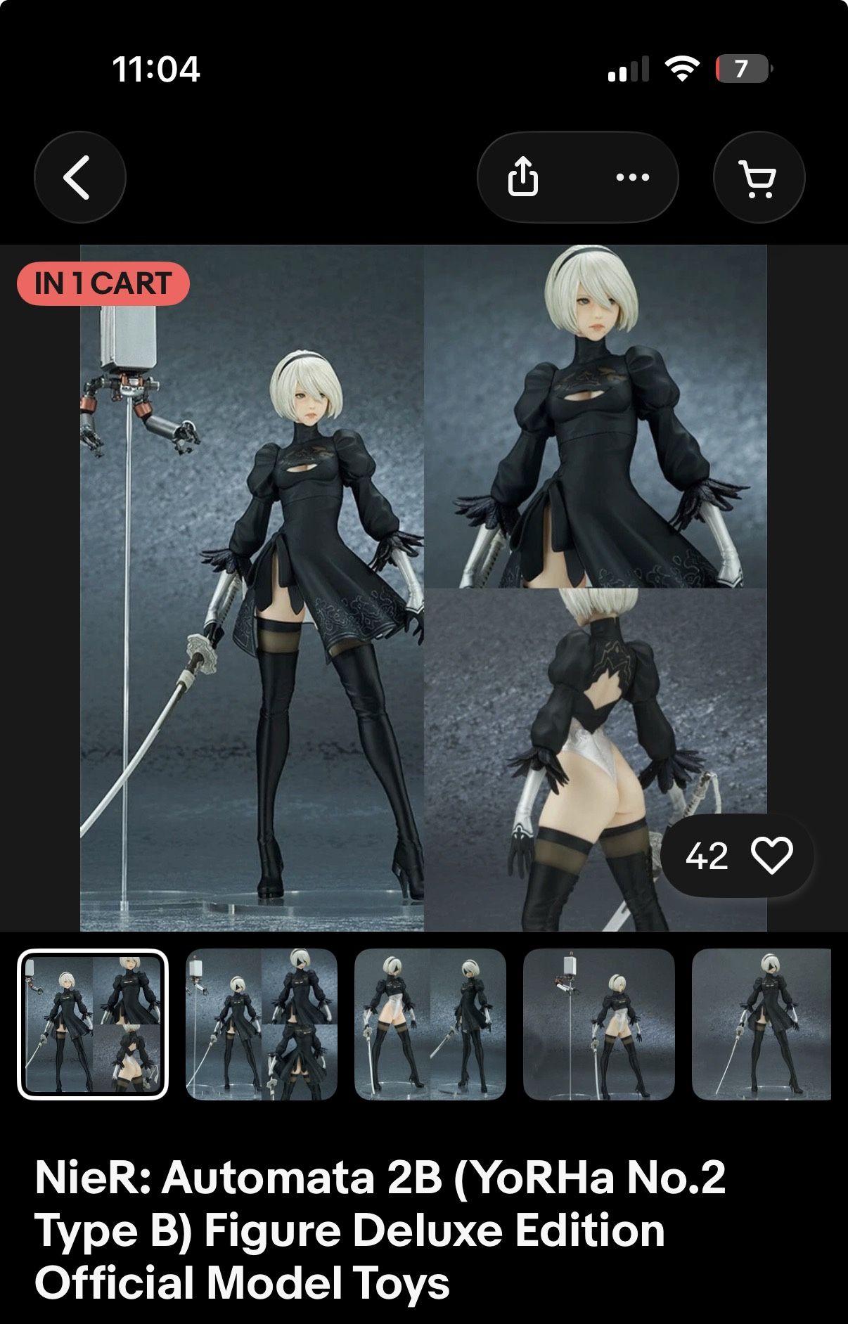 NieR: Automata 2B (YoRHa No.2 Type B) Figure Deluxe Edition Official Model Toys