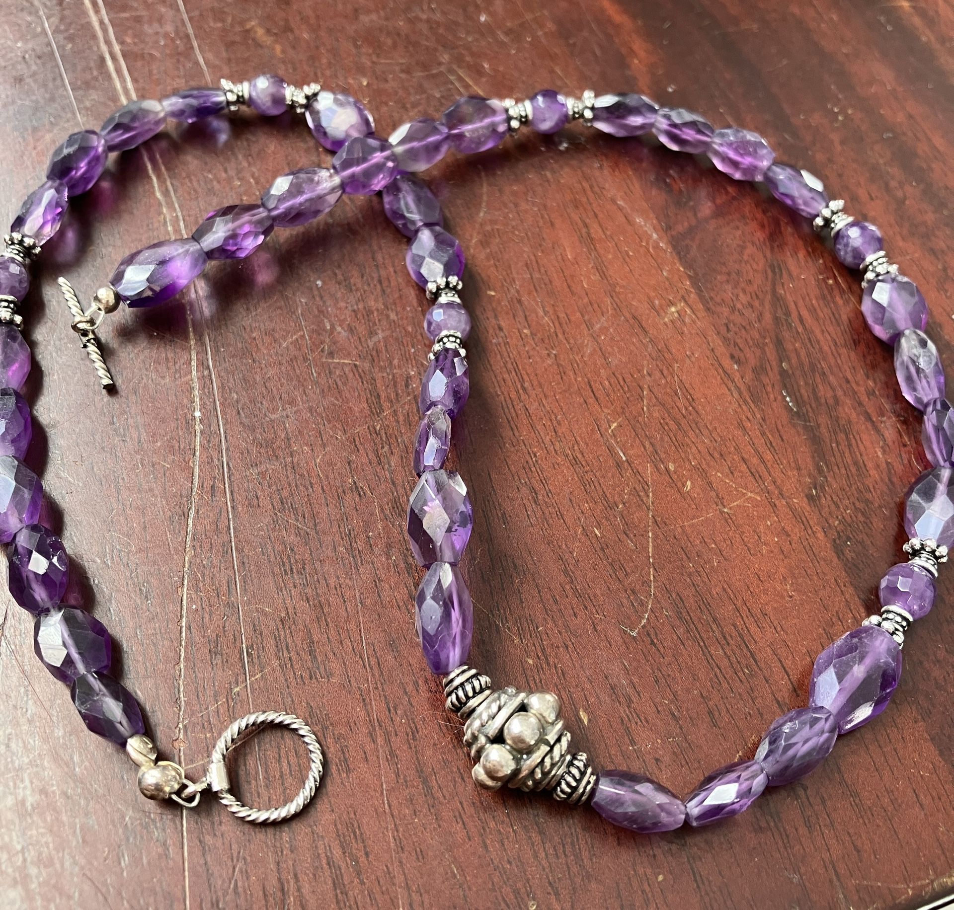 Sterling Silver & Amethyst Necklace