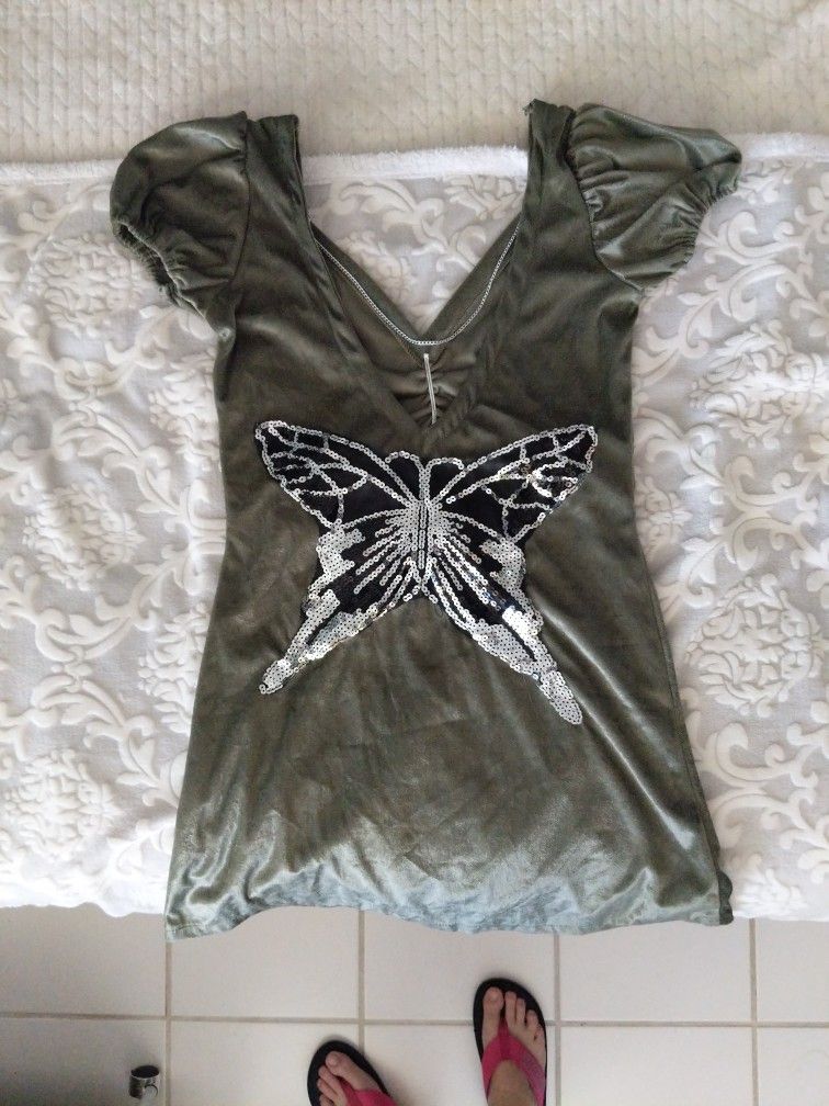 Velvet Butterfly Dress