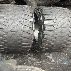 LT 295 70 18 TWO USED YOKOHAMA GEOLANDER MT TIRES - IN GOOD CONDITIONS.