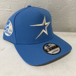 MLB New Era Houston Astros Blue 35 Year Patch 9fifty A Frame SnapBack Hats