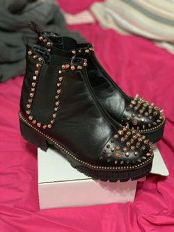 Black Boots w/ gold studs