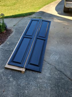 Black Vinyl Shutters 74 Inch