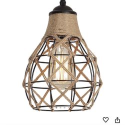 Rustic Industrial Woven Pendant Light