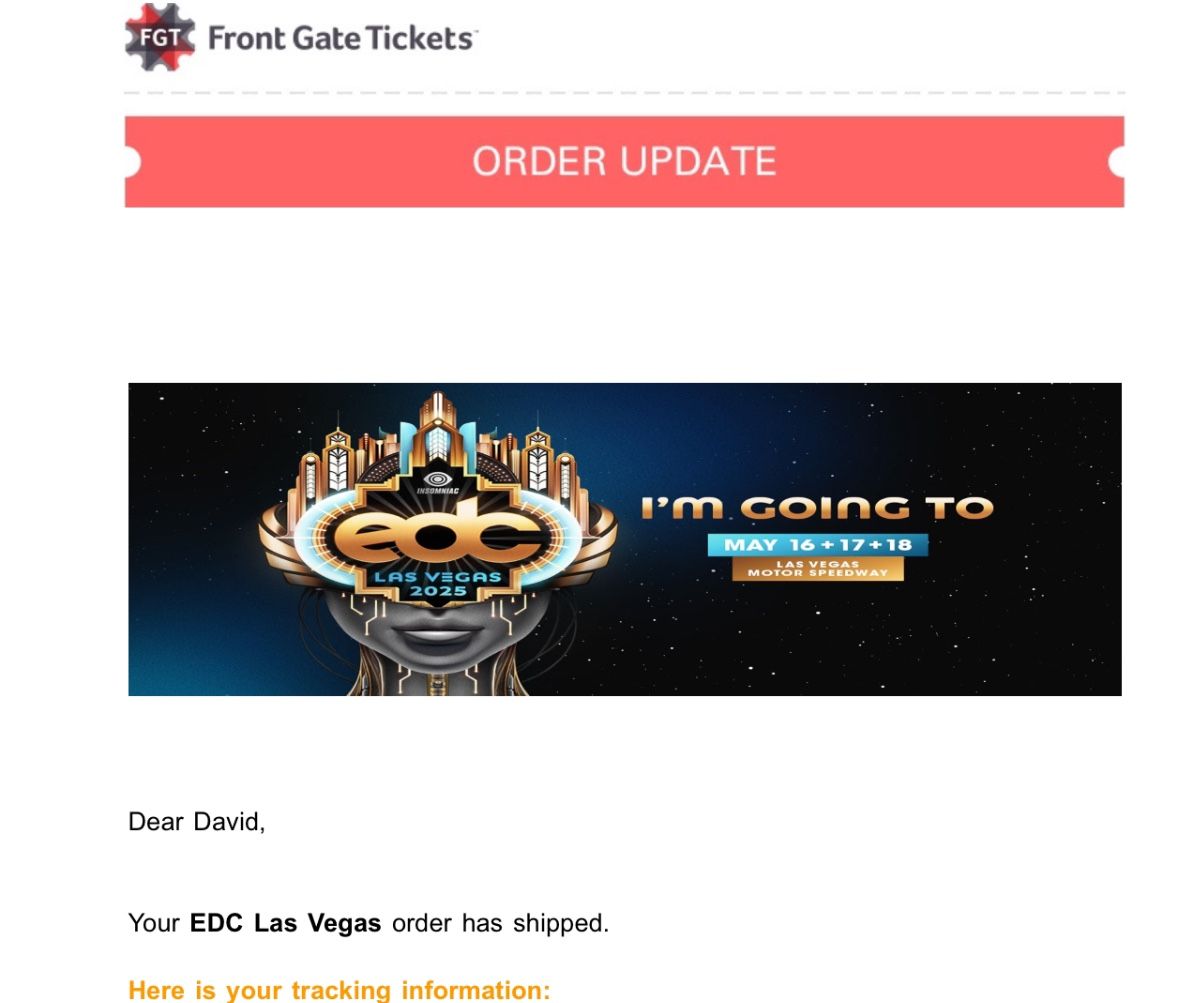 EDC LAS VEGAS 2025 RV CAMP PASS $500
