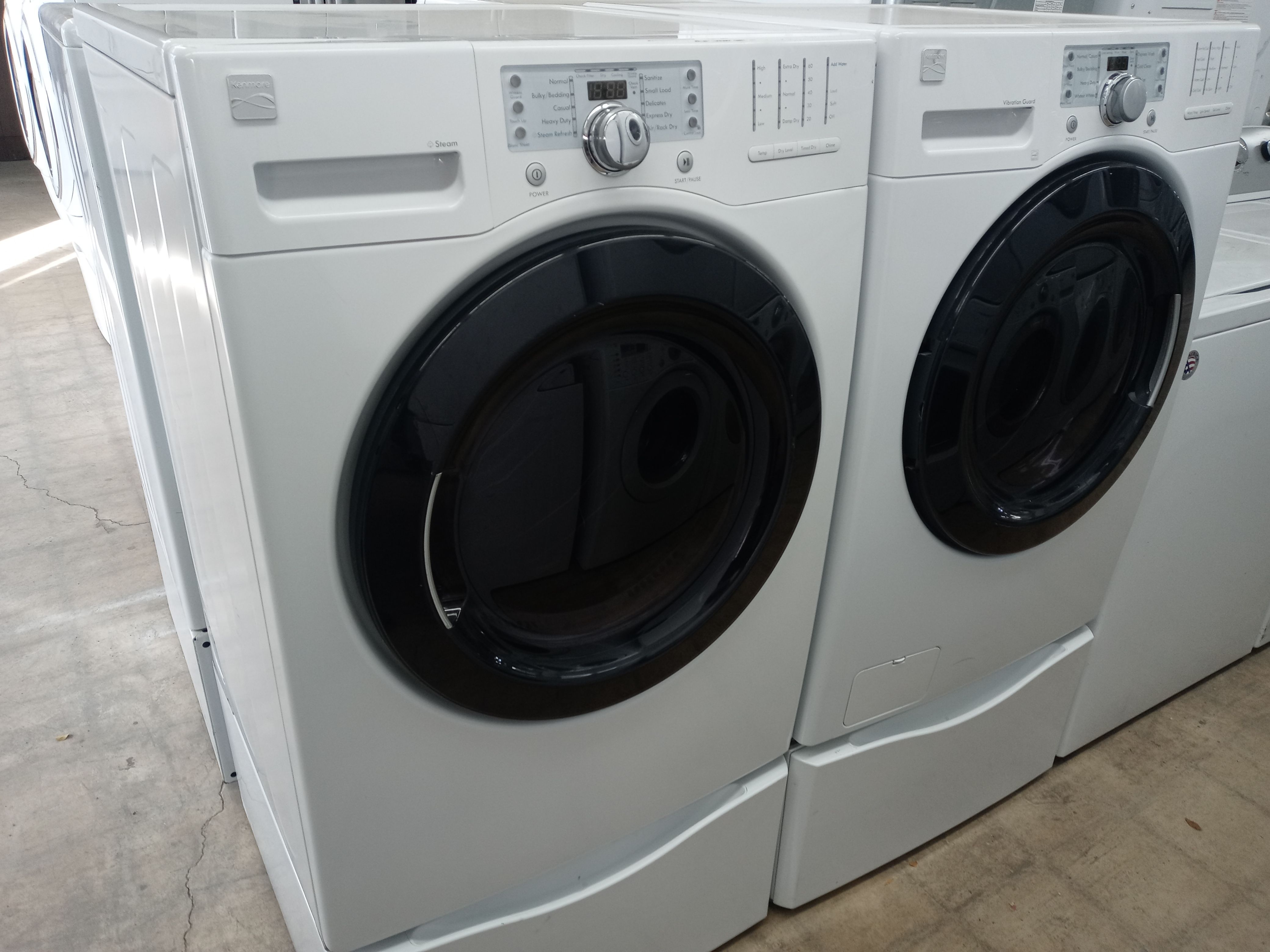 Kenmore front load washer and dryer set on pedestals - Free delivery
