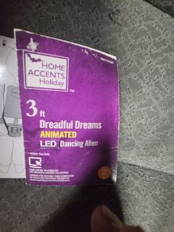 3 ft Dreadful dreams animated LED dancing alien