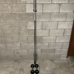 6 foot 35 lbs Barbell + 10 lbs Rubber Hex Dumbbells