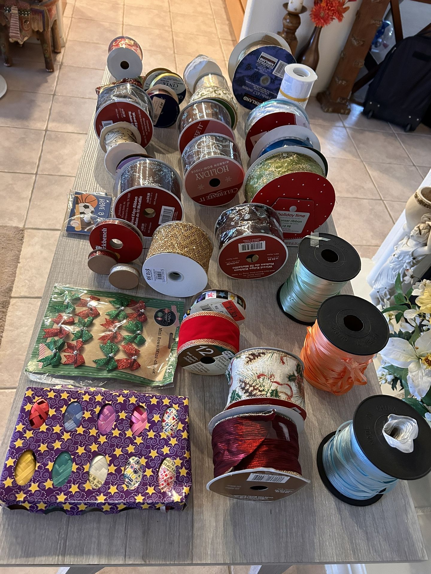 New Wired Edge Ribbons + Regular Designer Ribbons.