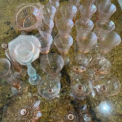 Antique Pink Glass Collection Selling As A Collection