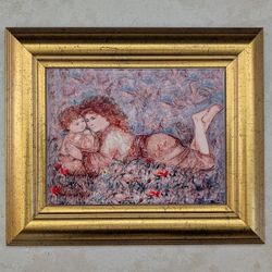 Edna Hibel "My Little Bobo" 8x10 Giclee - Framed 10x12